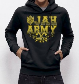 T-shirt Homme Urban Backwoods Jah Army - Noir, Taille L - Coton Premium 190g/m² - Impression Haute Qualité