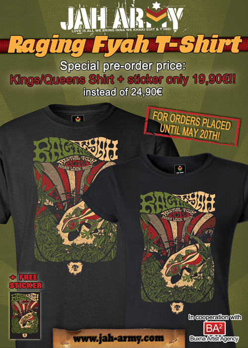 Jah Army Raging Fyah Reggae Shirts
